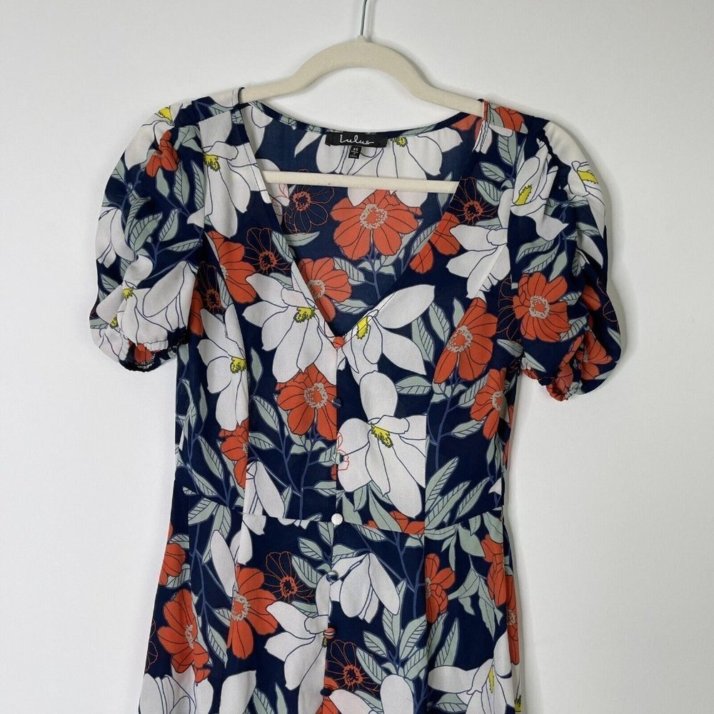 Lulus Poppies Floral Cover Up‎ Dress Women’s Size XS Sheer Beach - Picture 3 of 11